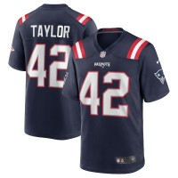 New England Patriots J.J. Taylor Men's Nike Navy Team Game Jersey