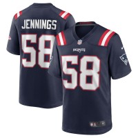 New England Patriots Anfernee Jennings Men's Nike Navy Team Game Jersey