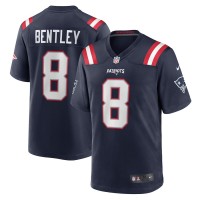 New England Patriots Ja'Whaun Bentley Men's Nike Navy Game Player Jersey