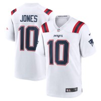 New England Patriots Mac Jones Men's Nike White Player Game Jersey