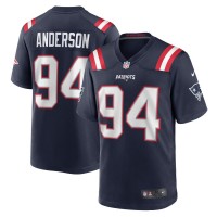 New England Patriots Henry Anderson Men's Nike Navy Game Jersey