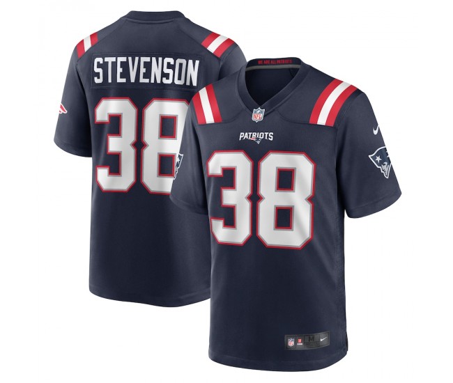 New England Patriots Rhamondre Stevenson Men's Nike Navy Game Jersey