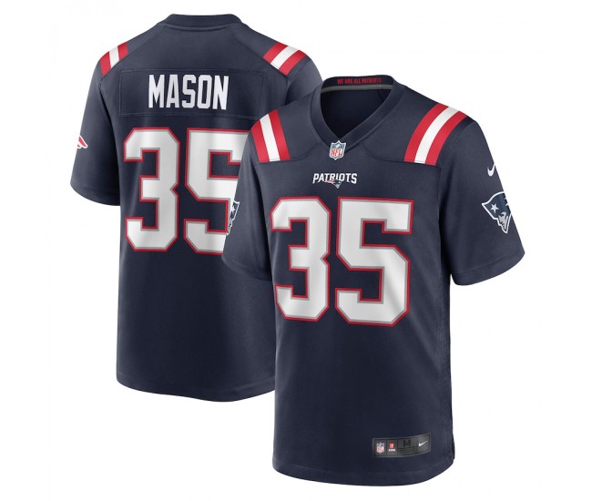 New England Patriots Ben Mason Men's Nike Navy Game Player Jersey