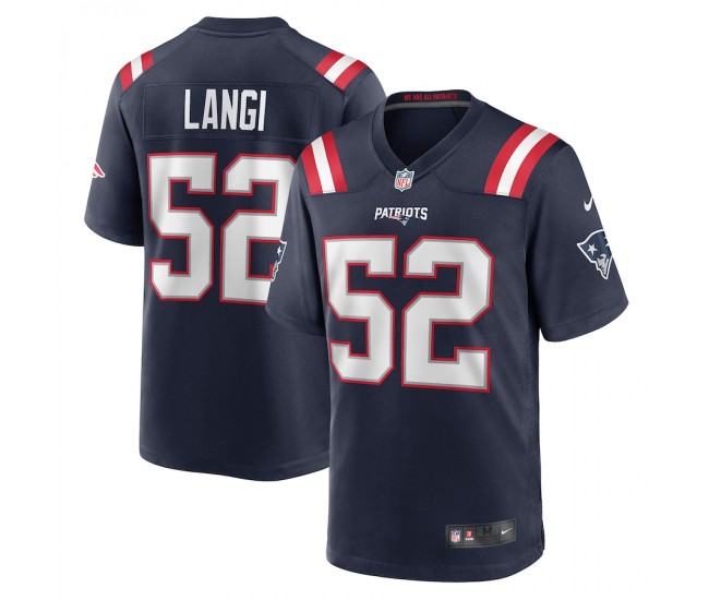 New England Patriots Harvey Langi Men's Nike Navy Game Player Jersey
