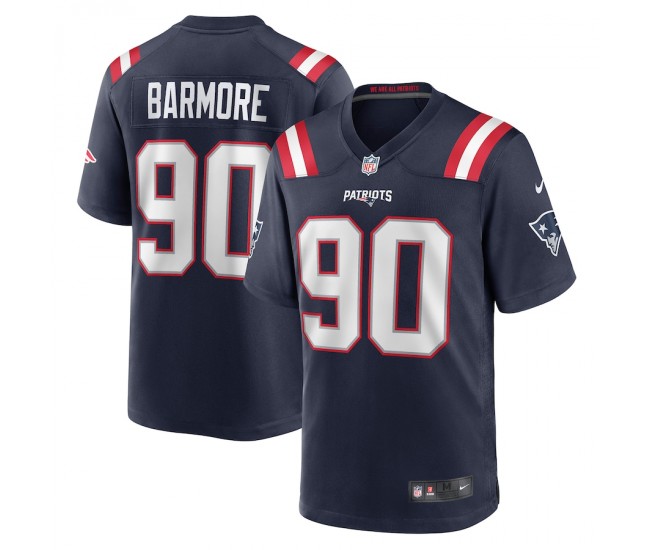 New England Patriots Christian Barmore Men's Nike Navy Player Game Jersey