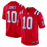 New England Patriots Mac Jones Men's Nike Red Game Jersey
