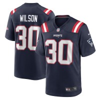 New England Patriots Mack Wilson Men's Nike Navy Game Jersey