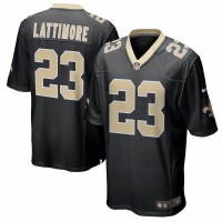 New Orleans Saints Marshon Lattimore Men's Nike Black Game Player Jersey