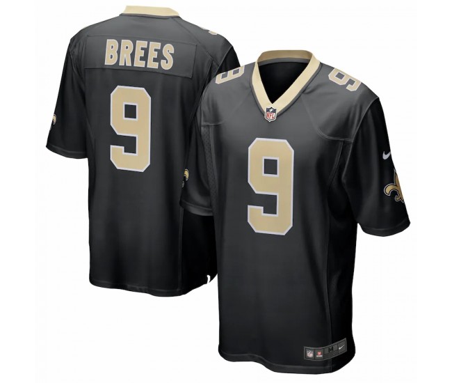 New Orleans Saints Drew Brees Men's Nike Black Team Color Game Jersey