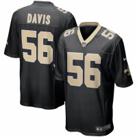 New Orleans Saints Demario Davis Men's Nike Black Game Player Jersey