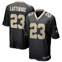 New Orleans Saints Marshon Lattimore Men's Nike Black Game Jersey