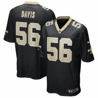 New Orleans Saints Demario Davis Men's Nike Black Game Jersey