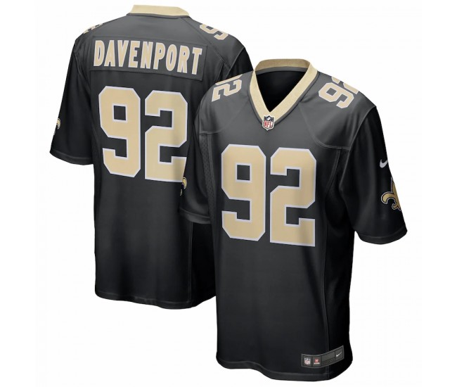 New Orleans Saints Marcus Davenport Men's Nike Black Game Jersey