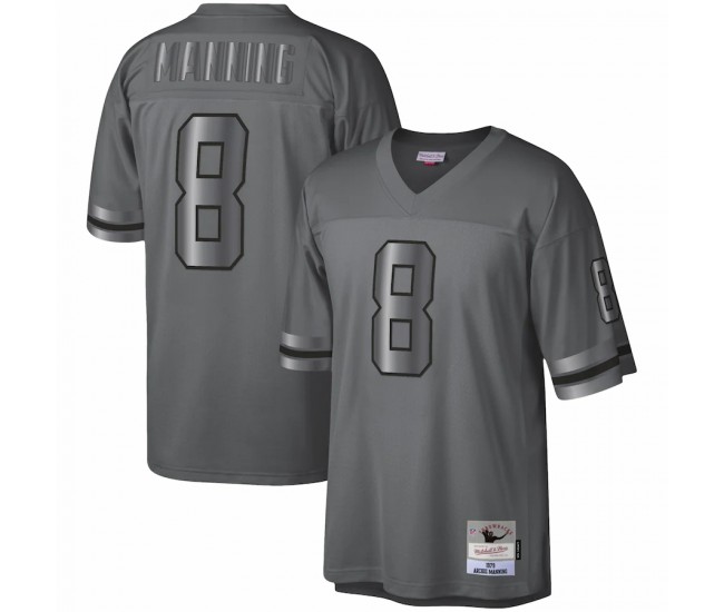 New Orleans Saints Archie Manning Men's Mitchell & Ness Charcoal 1979 Retired Player Metal Legacy Jersey