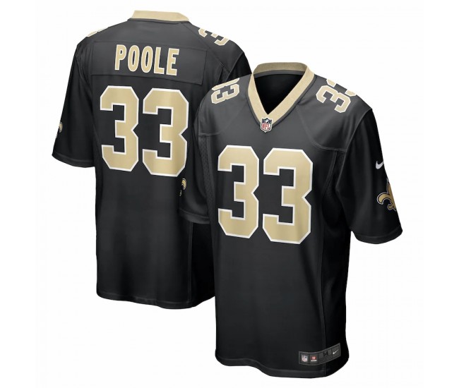 New Orleans Saints Brian Poole Men's Nike Black Game Jersey