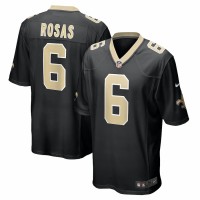New Orleans Saints Aldrick Rosas Men's Nike Black Game Jersey