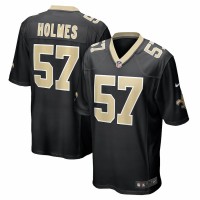 New Orleans Saints Jalyn Holmes Men's Nike Black Game Player Jersey