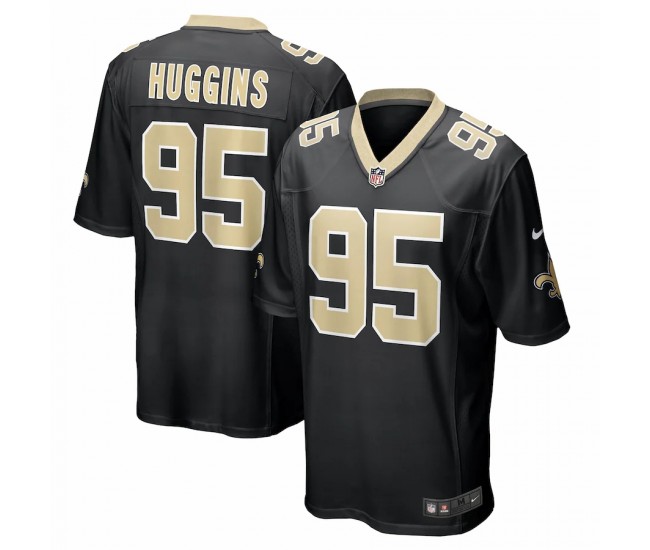 New Orleans Saints Albert Huggins Men's Nike Black Player Game Jersey