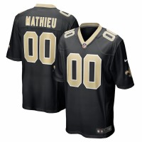 New Orleans Saints Tyrann Mathieu Men's Nike Black Game Jersey
