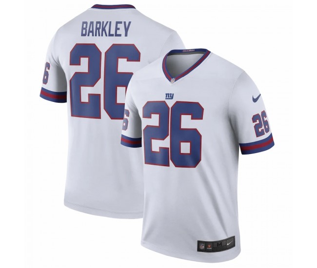 New York Giants Men's Nike Saquon Barkley White Color Rush Legend Jersey