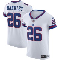 New York Giants Saquon Barkley Men's Nike White Vapor Elite Player Jersey