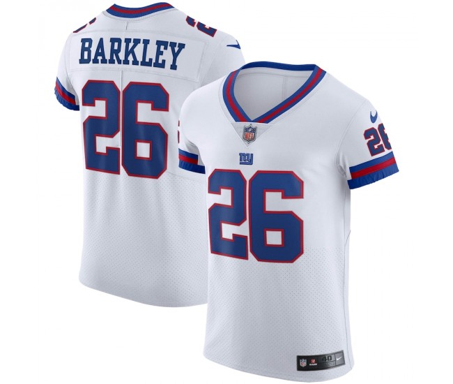 New York Giants Saquon Barkley Men's Nike White Vapor Elite Player Jersey
