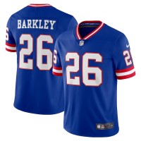 New York Giants Saquon Barkley Men's Nike Royal Classic Vapor Limited Player Jersey