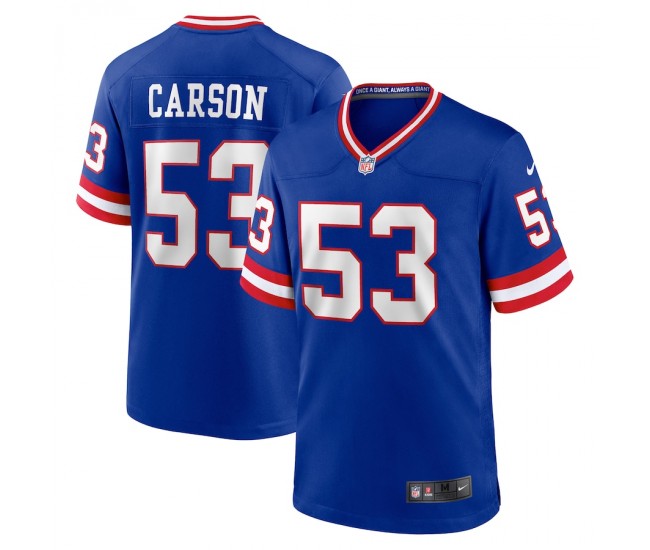 New York Giants Harry Carson Men's Nike Royal Classic Retired Player Game Jersey