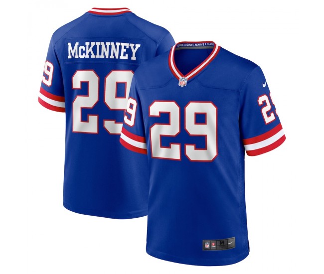New York Giants Xavier McKinney Men's Nike Royal Classic Player Game Jersey