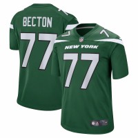 New York Jets Mekhi Becton Men's Nike Gotham Green Player Game Jersey