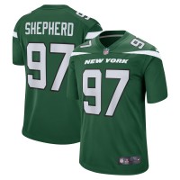 New York Jets Nathan Shepherd Men's Nike Gotham Green Game Jersey
