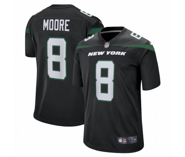 New York Jets Elijah Moore Men's Nike Stealth Black Game Jersey