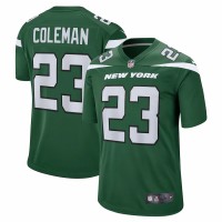 New York Jets Tevin Coleman Men's Nike Gotham Green Game Jersey