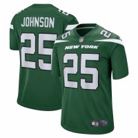 New York Jets Ty Johnson Men's Nike Gotham Green Game Jersey