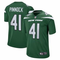 New York Jets Jason Pinnock Men's Nike Gotham Green Game Jersey