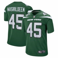 New York Jets Hamsah Nasirildeen Men's Nike Gotham Green Game Jersey