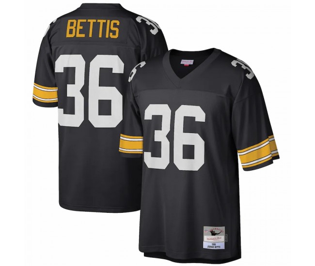 Pittsburgh Steelers Jerome Bettis Men's Mitchell & Ness Black Big & Tall 1996 Retired Player Replica Jersey