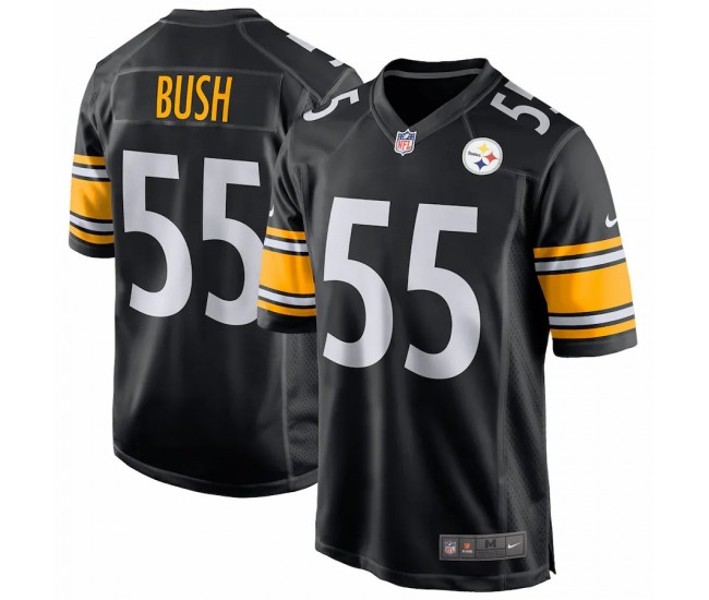 Pittsburgh Steelers Devin Bush Men's Nike Black Game Player Jersey