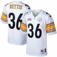Pittsburgh Steelers Jerome Bettis Men's Mitchell & Ness White 2005 Authentic Throwback Retired Player Jersey