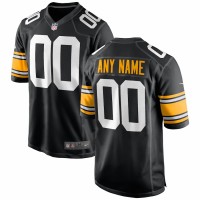 Pittsburgh Steelers Men's Nike Black Alternate Custom Game Jersey