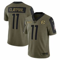 Pittsburgh Steelers Chase Claypool Men's Nike Olive 2021 Salute To Service Limited Player Jersey