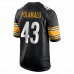 Pittsburgh Steelers Troy Polamalu Men's Nike Black Retired Player Game Jersey