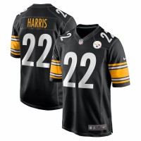 Pittsburgh Steelers Najee Harris Men's Nike Black Game Jersey
