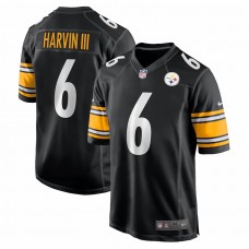 Pittsburgh Steelers Pressley Harvin III Men's Nike Black Game Jersey