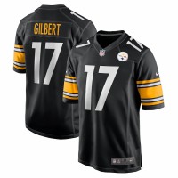Pittsburgh Steelers Mark Gilbert Men's Nike Black Game Jersey