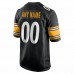 Pittsburgh Steelers Men's Nike Black Game Custom Player Jersey
