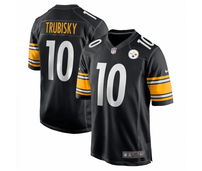 Pittsburgh Steelers Mitchell Trubisky Men's Nike Black Player Game Jersey