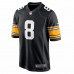 Pittsburgh Steelers Kenny Pickett Men's Nike Black 2022 NFL Draft First Round Pick Game Player Jersey