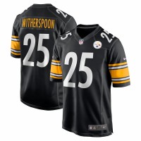 Pittsburgh Steelers Ahkello Witherspoon Men's Nike Black Game Jersey