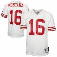 San Francisco 49ers Joe Montana Mens Mitchell & Ness White Authentic Throwback Jersey